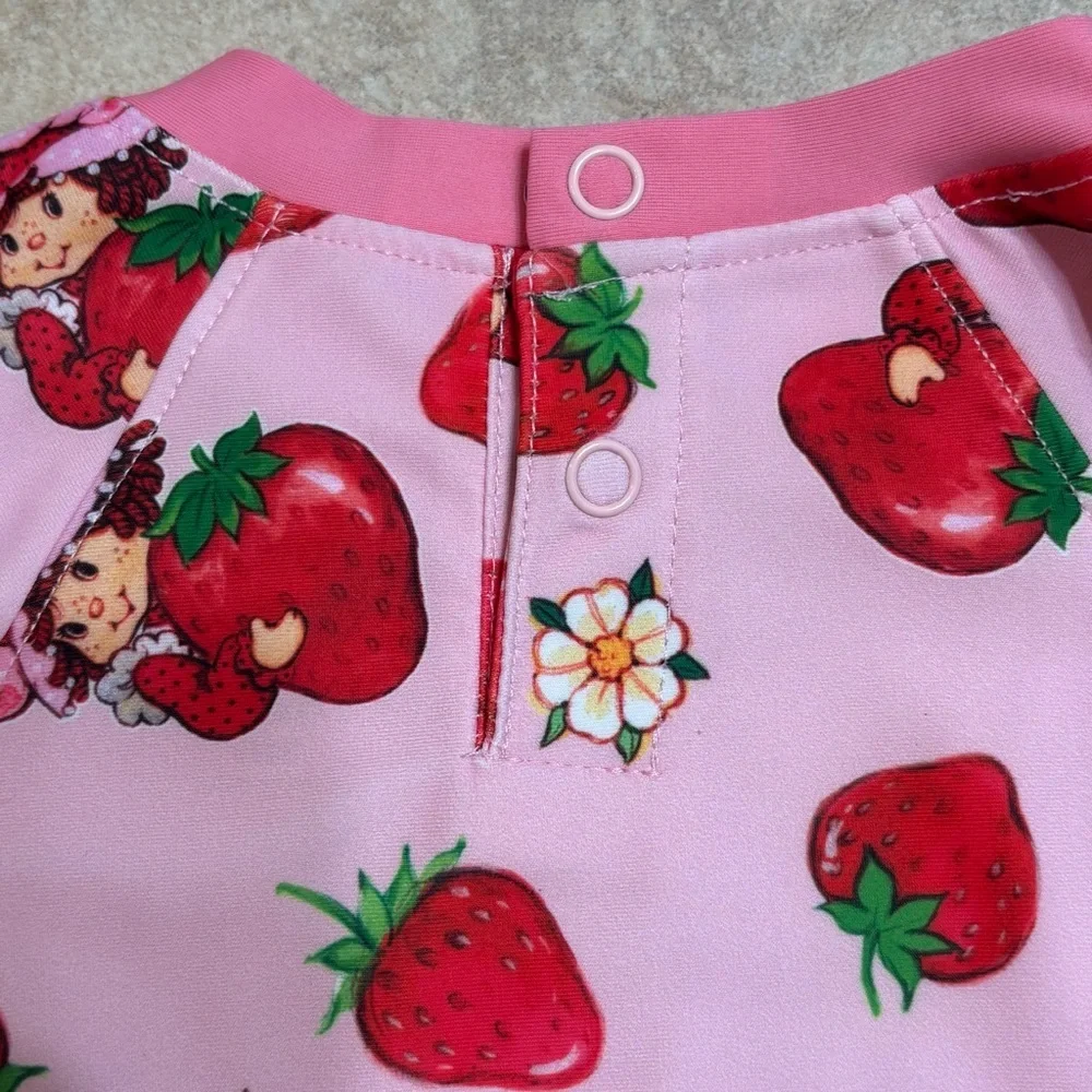 Strawberry Shortcake Long Sleeve Baby Girl Swimsuit Rashguard Set 3-6 mo NWOT